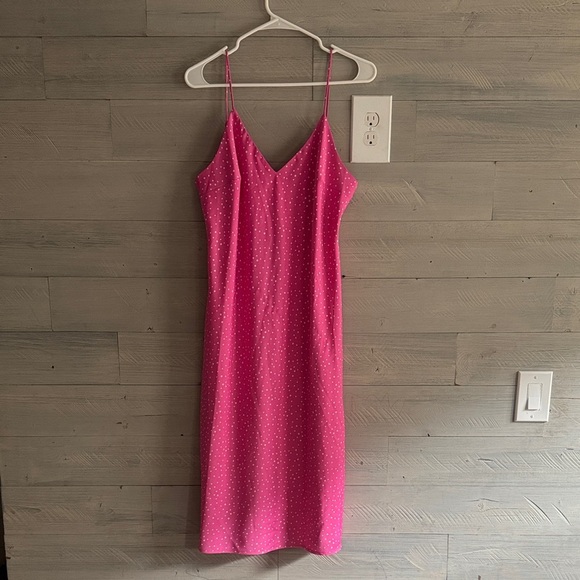 a new day Fuchsia Midi Dress with White Dots - Picture 1 of 5
